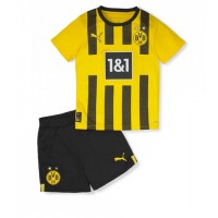 Borussia Dortmund Fußballbekleidung Heimtrikot Kinder 2022-23 Kurzarm (+ kurze hosen)